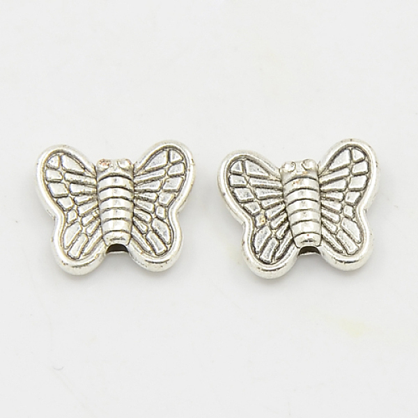 

PandaHall Alloy Beads, Cadmium Free & Nickel Free & Lead Free, Butterfly, Antique Silver Color, Size: about 8mm long, 10mm wide, 3mm thick...
