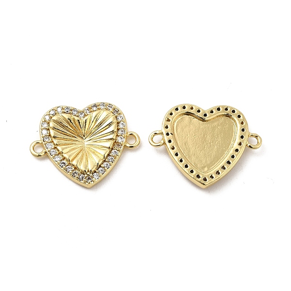 

PandaHall Brass Micro Pave Clear Cubic Zirconia Connector Charms, Heart Links, Real 18K Gold Plated, 16.5x21x3mm, Hole: 1.6mm Brass+Cubic...