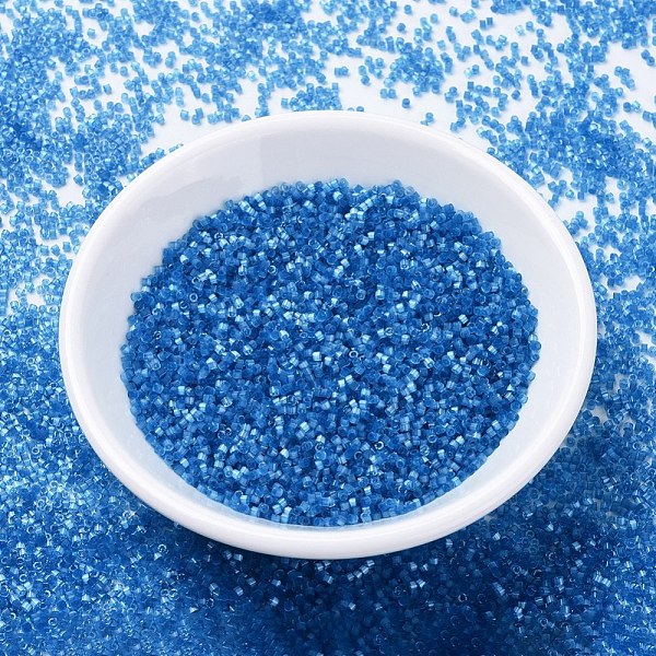 

PandaHall MIYUKI Delica Beads, Cylinder, Japanese Seed Beads, 11/0, (DB1860) Silk Inside Dyed Delphinium, 1.3x1.6mm, Hole: 0.8mm, about..., Blue