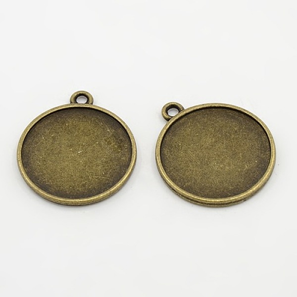 

PandaHall Alloy Pendant Cabochon Settings, Plain Edge Bezel Cups, DIY Findings for Jewelry Making, Flat Round, Antique Bronze, Lead Free and...