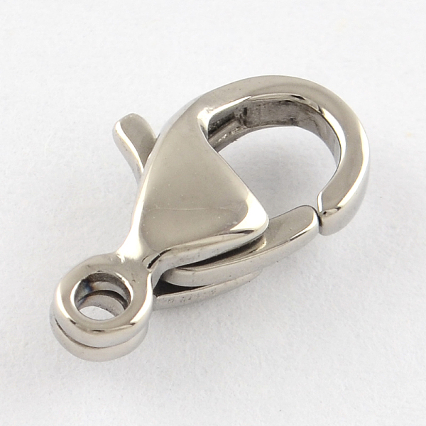 

PandaHall Polished 304 Stainless Steel Lobster Claw Clasps, Stainless Steel Color, 10x6.5x3mm, Hole: 1mm 304 Stainless Steel Others