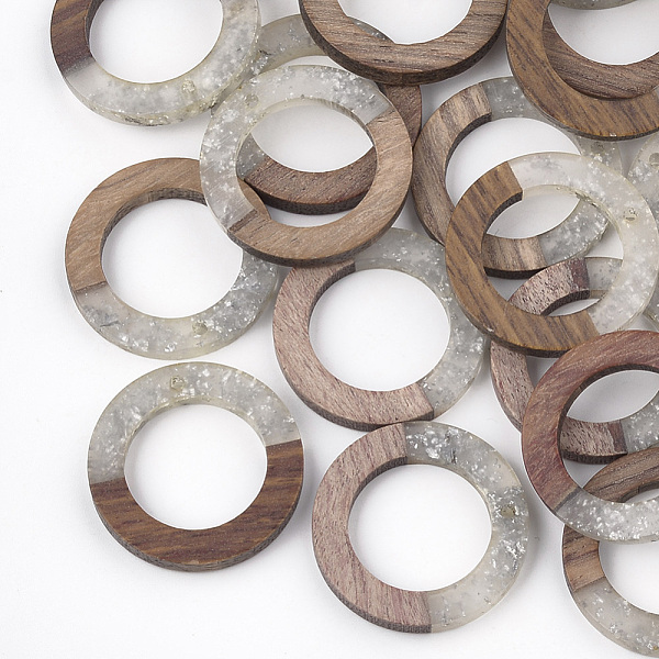

PandaHall Resin & Wood Pendants, Ring, Gainsboro, 28x3mm, Hole: 1.5mm Resin+Wood Ring Gray