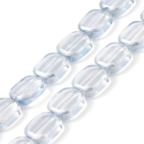 

PandaHall Transparent Electroplate Glass Bead Strands, Pearl Luster Plated, Rectangle, Light Steel Blue, 12x10x4.5mm, Hole: 1mm, about...