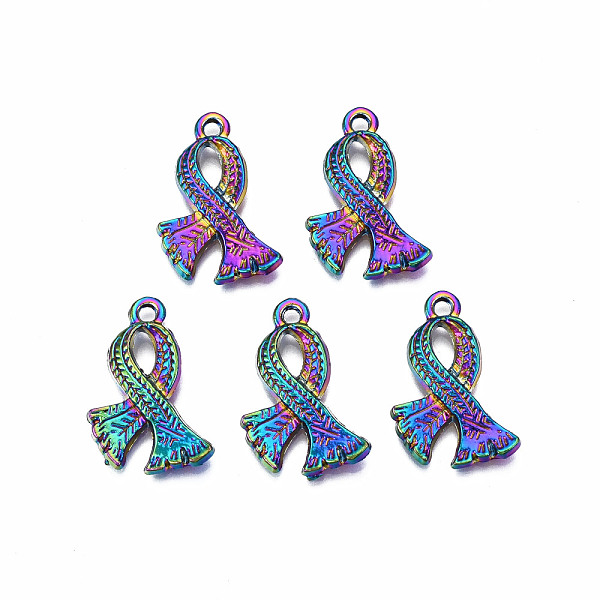

PandaHall Rainbow Color Alloy Pendants, Cadmium Free & Nickel Free & Lead Free, Scarf, 25x16.5x3.5mm, Hole: 2mm Alloy Clothes