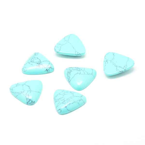 

PandaHall Synthetic Turquoise Gemstone Cabochons, Triangle, Dyed, 9.5~10x10x5.5mm Synthetic Turquoise Triangle