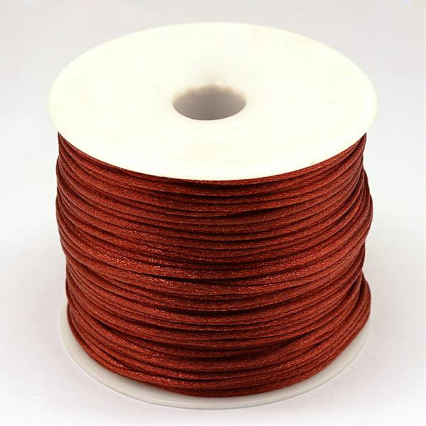 

PandaHall Nylon Thread, Rattail Satin Cord, Saddle Brown, 1.5mm, about 49.21 yards(45m)/roll Nylon Brown