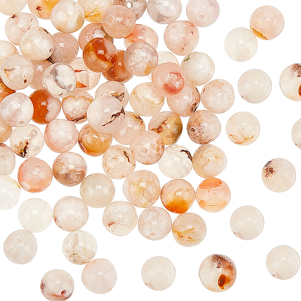

PandaHall OLYCRAF 60pcs 6mm Cherry Blossom Agate Beads Natural Agate Beads Natural Spacer Loose Beads Gemstones Round Beads for Jewelry DIY...