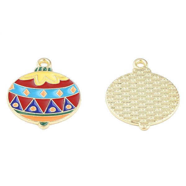

PandaHall Rack Plating Alloy Enamel Pendants, Cadmium Free & Lead Free, Lantern, Light Gold, 21x17x1mm, Hole: 1.6mm Alloy+Enamel Others