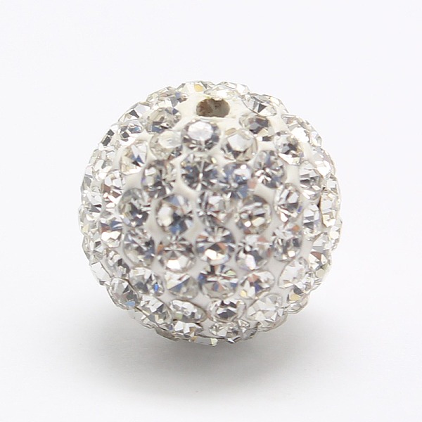 

PandaHall Polymer Clay Middle East Rhinestone Beads, Round Disco Ball Beads, Crystal, 8mm, Hole: 0.8mm Polymer Clay+Glass Rhinestone Round..., Clear