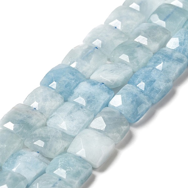 

PandaHall Natural Aquamarine Beads Strands, Faceted, Square, 10x10x6mm, Hole: 1~1.2mm, about 19~20pcs/strand, 7.09~7.48 inch(18~19cm)...