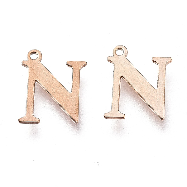 

PandaHall Vacuum Plating 304 Stainless Steel Charms, Laser Cut, Alphabet, Rose Gold, Letter.N, 12.5x10x0.8mm, Hole: 1mm 304 Stainless Steel...