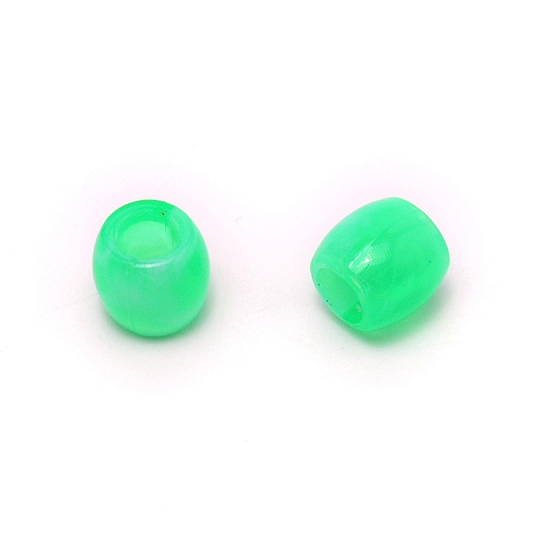 

PandaHall Resin Large Hole Beads, Barrel, Spring Green, 11.5x11mm, Hole: 6mm, about 49pcs/32g Resin Barrel