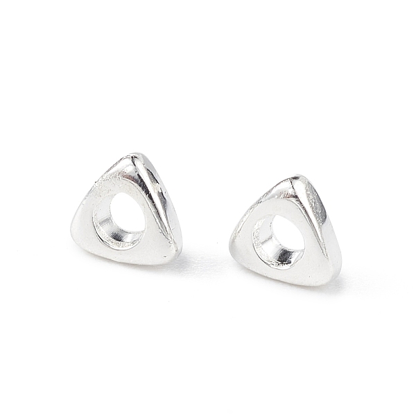 

PandaHall Brass Beads, Long-Lasting Plated, Triangle, Silver, 3x3x1mm, Hole: 1mm Brass Triangle