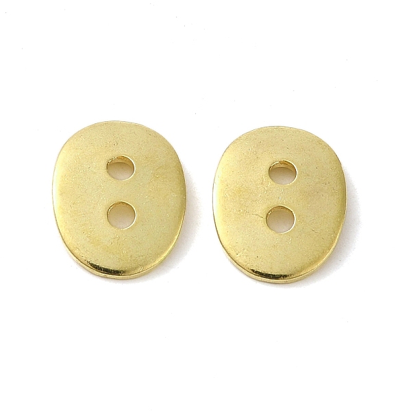 

PandaHall 304 Stainless Steel Connector Charms, Oval, Real 18K Gold Plated, 11x14x0.8mm, Hole: 2mm 304 Stainless Steel Oval