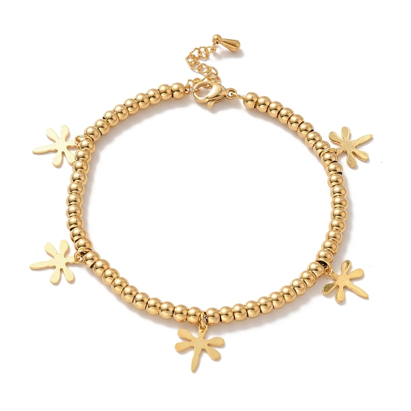 

PandaHall Vacuum Plating 304 Stainless Steel Dragonfly Charm Bracelet with 201 Stainless Steel Round Beads for Women, Golden, 8-3/4 inch...