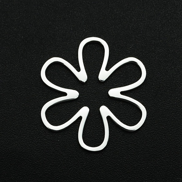 

PandaHall 201 Stainless Steel Chandelier Component Links, Flower, Laser Cut, Stainless Steel Color, 18x20x1mm 201 Stainless Steel Flower