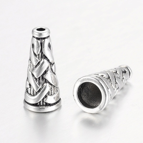 

PandaHall Tibetan Style Cone Alloy Bead Caps, Antique Silver, 17.7x8mm, Hole: 1.5~6mm Alloy