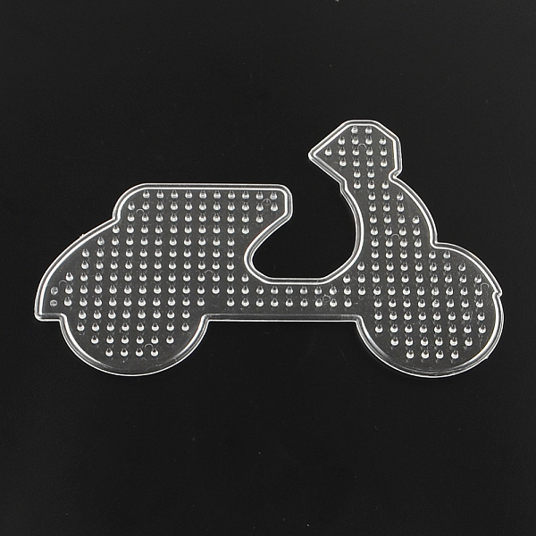 

PandaHall Motorcycle ABC Plastic Pegboards used for 5x5mm DIY Fuse Beads, Clear, 107x158x5mm Plastic Vehicle Clear