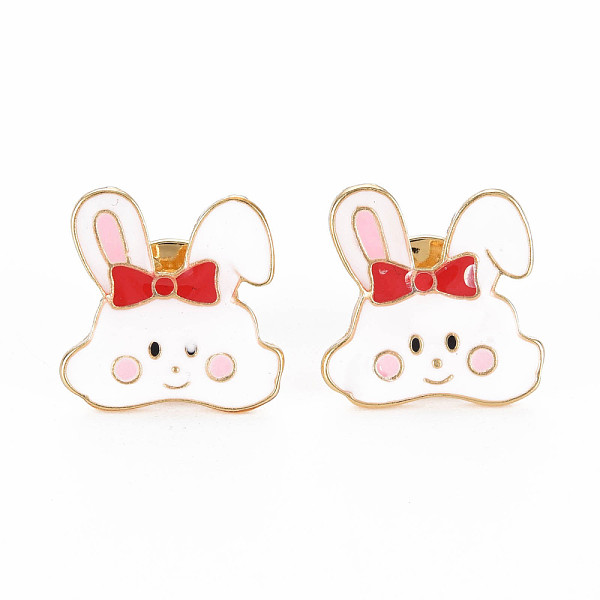 

PandaHall Rabbit with Bowknot Enamel Pin, Animal Alloy Brooch for Backpack Clothes, Cadmium Free & Lead Free, Light Gold, Red, 19x19x12mm...