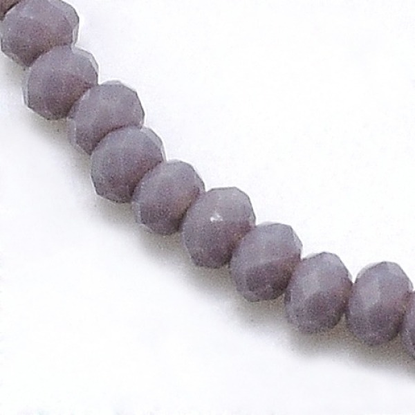 

PandaHall 1 Strand Opaque Solid Medium Purple Color Faceted Crystal Glass Rondelle Beads Strands, 3x2mm, Hole: 1mm, about 138pcs/strand...