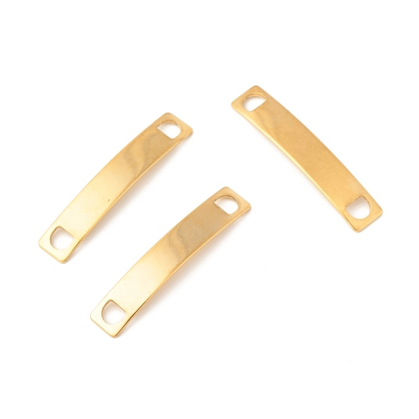 

PandaHall Ion Plating(IP) 201 Stainless Steel Link Connectors, Rectangle, Golden, 39x7x1mm, Hole: 4.8mm 201 Stainless Steel Rectangle