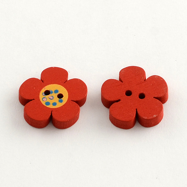 2-Hole Dyed Wooden Buttons