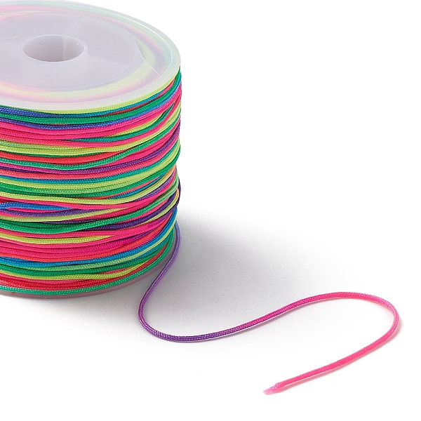 

PandaHall Nylon Thread, Colorful, 0.8mm, about 54.68 yards(50m)/roll Nylon