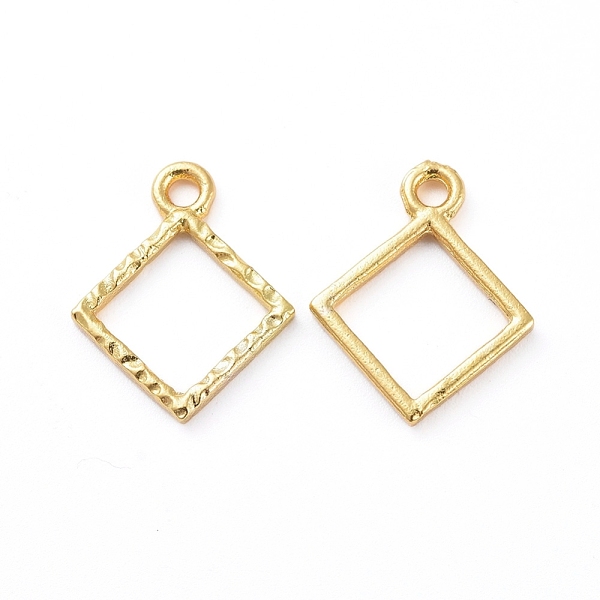 

PandaHall Zinc Alloy Open Back Bezel Pendants, For DIY UV Resin, Epoxy Resin, Pressed Flower Jewelry, Rhombus, Golden, 15.5x12.5x1.5mm, Hole...