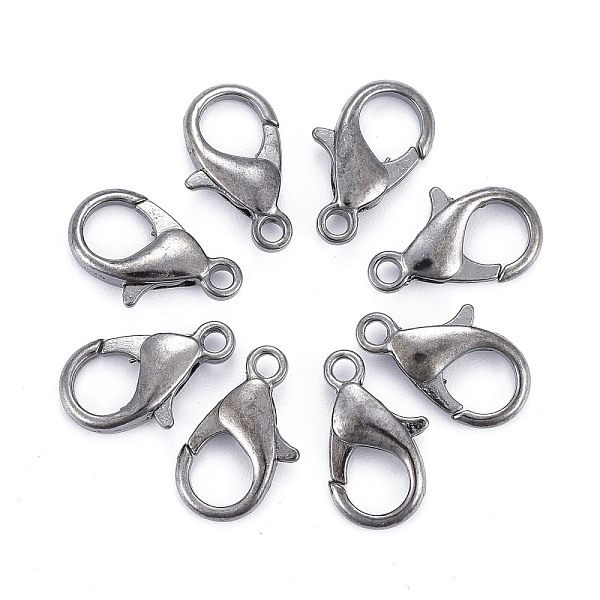 

PandaHall Gunmetal Tone Zinc Alloy Lobster Claw Clasps, Parrot Trigger Clasps, Cadmium Free & Nickel Free & Lead Free, 14x8mm, Hole: 1.8mm...