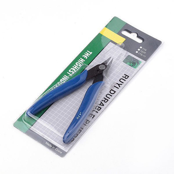 

PandaHall 45# Carbon Steel Jewelry Pliers for Jewelry Making Supplies, Flush Cutter, Shear, Polishing, Medium Blue, 130x52x12mm Carbon Steel...
