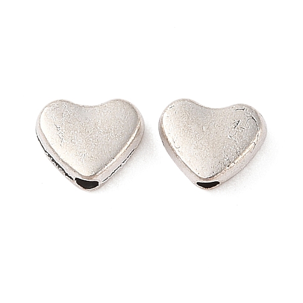 

PandaHall Tibetan Style Alloy Beads, Cadmium Free & Lead Free, Heart, Antique Silver, 7x7x3mm, Hole: 1.9mm, about 1960pcs/1000g Alloy Heart