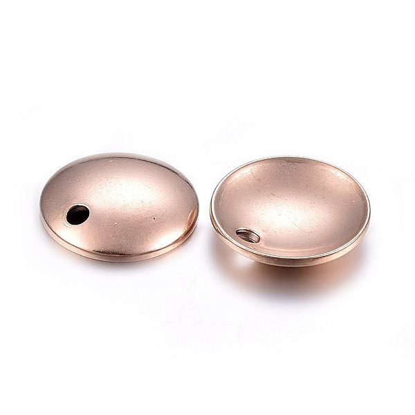 

PandaHall Ion Plating(IP) 304 Stainless Steel Dome Charms, Flat Round with Cambered, Rose Gold, 10x2mm, Hole: 1.5mm 304 Stainless Steel Flat...