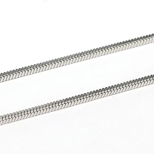 

PandaHall 304 Stainless Steel Square Snake Chains, Soldered, Stainless Steel Color, 1.2mm 304 Stainless Steel
