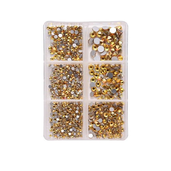 

PandaHall Glass Flat Back Rhinestone, Faceted, Nail Art Decoration Accessories, Half Round, Citrine, 2~4.9mm, about 1015pcs/box Rhinestone..., Orange