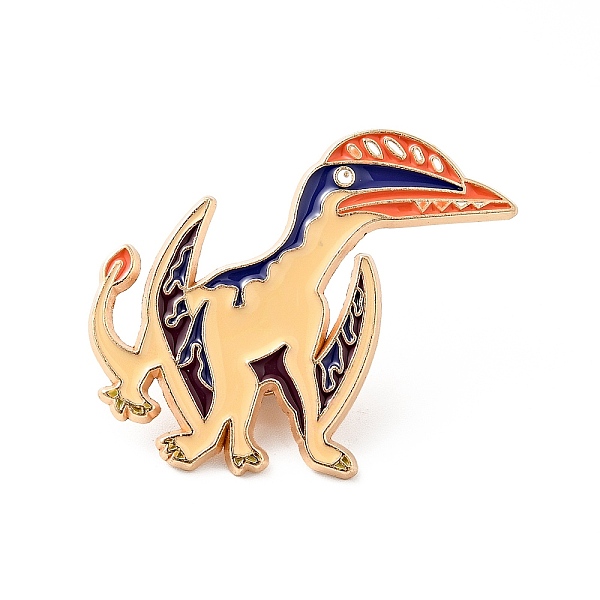 

PandaHall Dinosaur Enamel Pin, Light Gold Plated Alloy Badge for Backpack Clothes, BurlyWood, 32x38x1.5mm Alloy+Enamel Orange