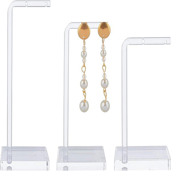 

PandaHall Transparent Acrylic Earring Display Stands, Clear, 50x40x130mm Acrylic Clear