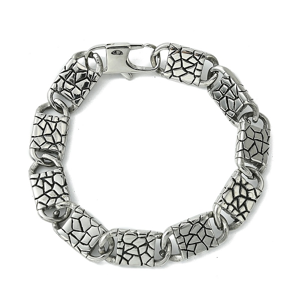 

PandaHall 304 Stainless Steel Snake Skin Oval Link Chain Bracelets for Women Men, Antique Silver, 8-5/8 inch(22cm) 304 Stainless Steel