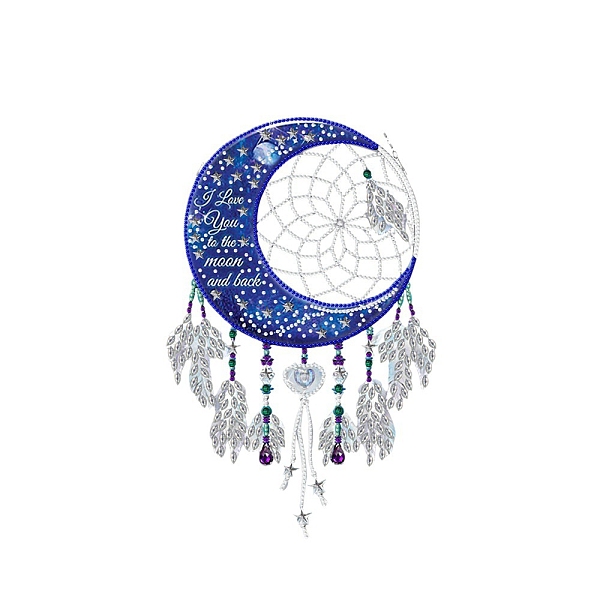 

PandaHall DIY Moon Pendant Decoration Diamond Painting Kit, Including Resin Rhinestones Bag, Diamond Sticky Pen, Tray Plate and Glue Clay...