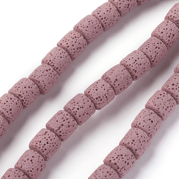 Brins de perles de pierre de lave naturelle
