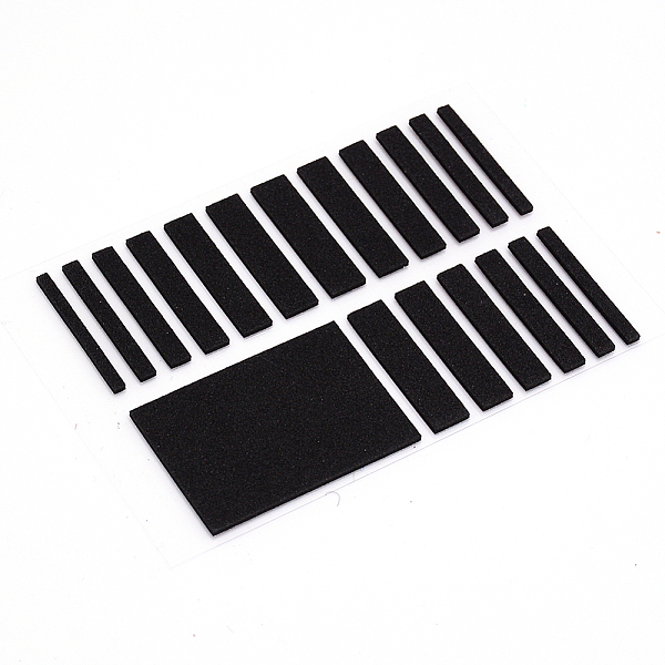 

PandaHall EVA Invisible Ring Size Adjuster Sticker, Black, 12x7.8x0.7cm, 19pcs/sheet Plastic Black