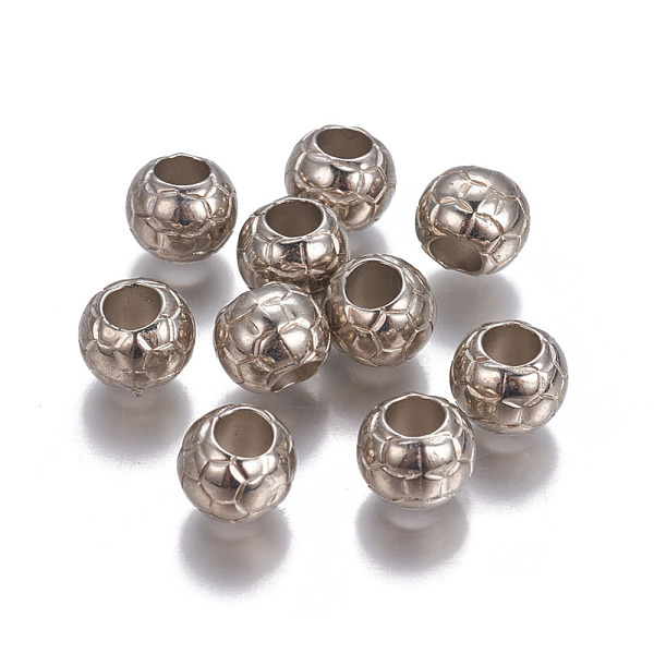 

PandaHall CCB Plastic European Beads, Rondelle, Platinum, 10x8.5mm, Hole: 5mm Plastic Rondelle