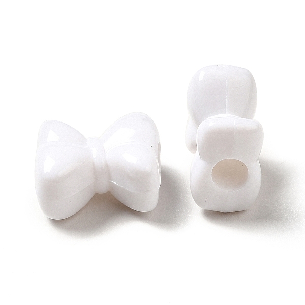 

PandaHall Opaque Acrylic Beads, Bowknot, White, 14x15x8.5mm, Hole: 4mm, about 510pcs/500g Acrylic Bowknot White
