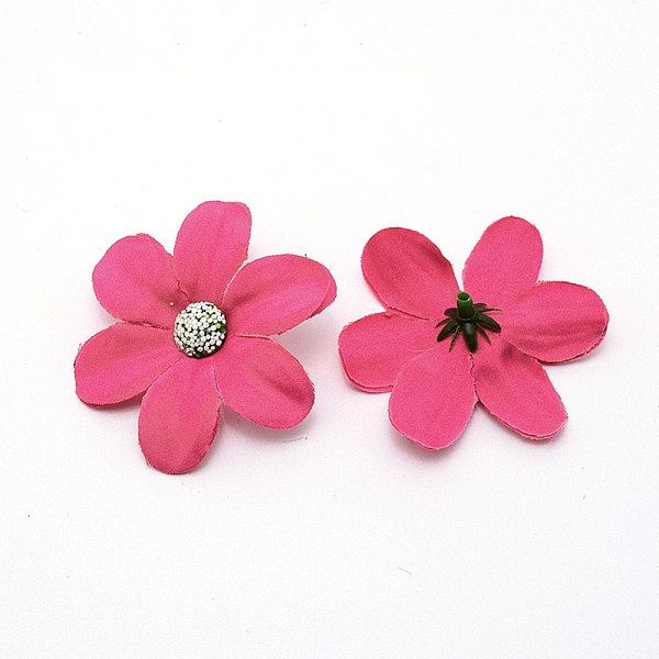 

PandaHall Handmade Silk Cloth Sunflower, Artificial Flower Plastic Head, For Wedding Party Decoration, Cerise, 55~58x15mm, Hole: 2.5mm..., Red