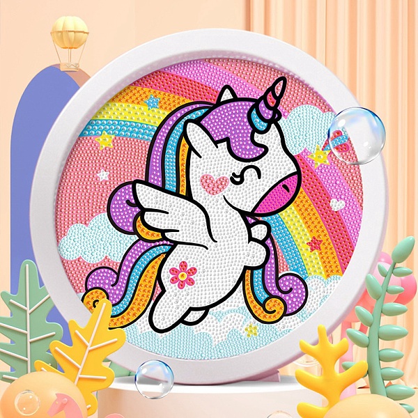 

PandaHall DIY Diamond Painting Kit, Including Resin Rhinestones Bag, Diamond Sticky Pen, Tray Plate and Glue Clay, Unicorn, 170mm Resin...
