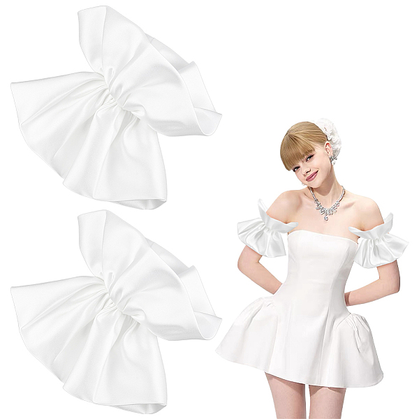 1 paire de manches bouffantes en polyester pour mariée