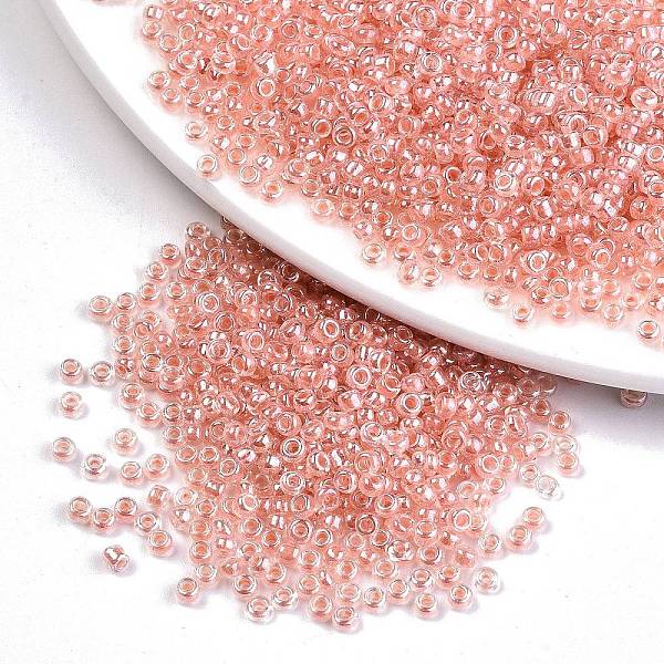 

PandaHall 6/0 Glass Seed Beads, Transparent Inside Colours Luster, Round Hole, Round, Dark Salmon, 6/0, 4~5x2.5~4.5mm, Hole: 1.2mm, about...
