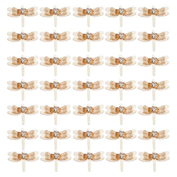 

PandaHall arricraft 40 Pcs Brass Rhinestone Dragonfly Charm, Wings Detachable Dragonfly Pendant Openwork Insect Dragonfly Charms for...