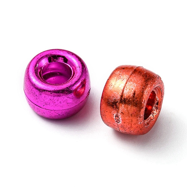 

PandaHall Plastic Beads, Braided Hair Beads, Vacuum Plating, Barrel, Mixed Color, 9x6mm, Hole: 3.5mm Plastic Barrel Multicolor