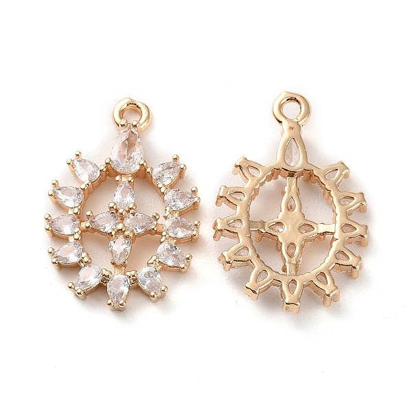 

PandaHall K9 Glass Pendants, with Golden Tone Brass Findings, Oval Charms, Crystal, 21.5x14.5x3mm, Hole: 1.2mm K9 Glass Oval Clear