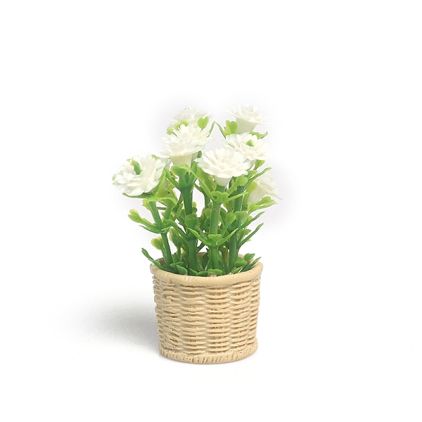 プラスチック製の花植物ミニチュア装飾品
